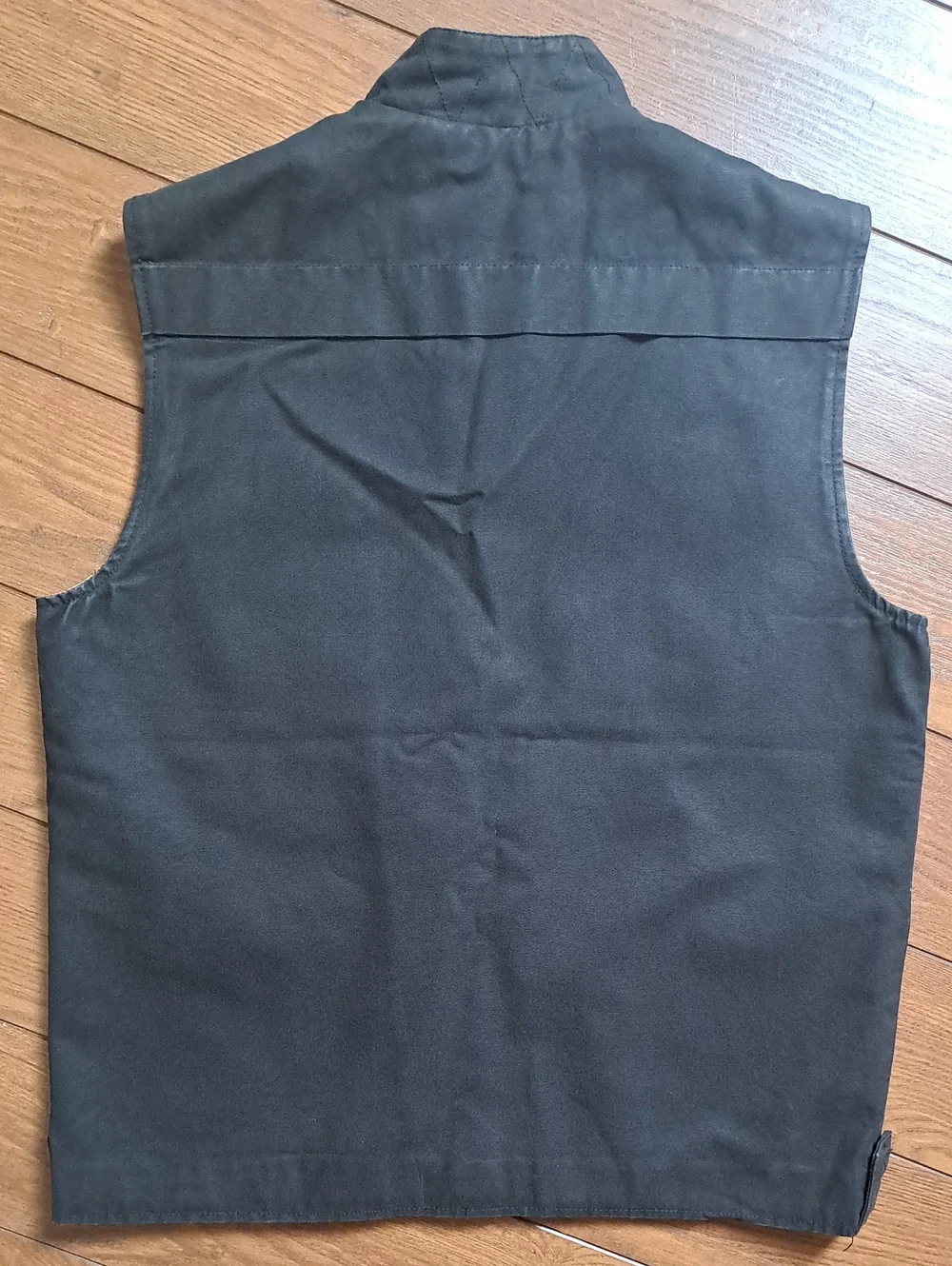 ALL-SON Urban Outfitters Waxed Canvas Utility Cargo Field Vest Lined Flannel S